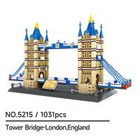 Wange 5215 Bloques de Construcción del Puente de la Torre, Modelo de Bloques de Construcción Educativos para Niños y Niñas, Juego de Juguetes de Plástico, Regalo