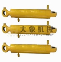 Cylindre hydraulique à double action jaune haute performance pour engins de construction