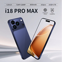 Téléphone mobile Octa Core 18 Pro Max 5G Android 15 16 Go de RAM 1 To de stockage OLED Double SIM