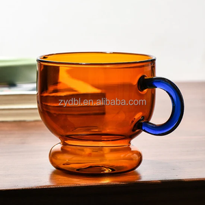 Ensemble de tasses en <span class=keywords><strong>verre</strong></span> polyvalentes avec poignée et couvercle résistants à la chaleur, <span class=keywords><strong>verre</strong></span> borosilicate, facile à ranger et à nettoyer, idéal pour un usage quotidien - Product Image 1