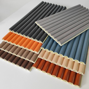 Pannello di parete decorazione tavola d'onda pannello ecologico WPC grande parete pannelli di bambù - Product Image 1