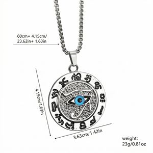 Collier avec pendentif œil d'Horus, symbole égyptien ancien, ton or et argent, bijoux unisexes, à porter au quotidien - Product Image 4