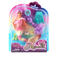 Jolies poupées sirènes éducatives Anlily de 11,5 pouces pour filles, avec une belle robe bleue et un coquillage, plus de styles au choix