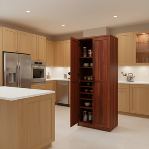 Mueble de Almacenamiento para Despensa de Cocina, 63 Pulgadas de Alto, 2 Puertas, 5 Niveles de Estantes, Diseño Moderno, Material MDF, D0100XF37W8 - Product Image 2