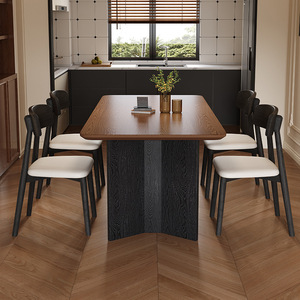 Juego de mesa y sillas de comedor de madera maciza con acabado en madera de fresno, 4 piezas, rectangular, duradero, para uso doméstico - Product Image 3