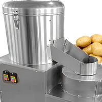 Automatische commerciële roestvrijstalen fruit- en groenteschilmachine voor restaurants, aardappelreiniging, -snijden, eenvoudig te bedienen