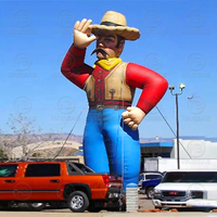 Personnage de dessin animé de musicien gonflable, promotions publicitaires, mascotte de décoration, poupée gonflable géante, cowboy gonflable, homme et femme