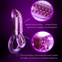 Penisring mit Klitorisstimulator, Vagina-Massagegerät, vibrierender Cockring, G-Punkt-Bullet-Vibrator, Sexspielzeug für Männer