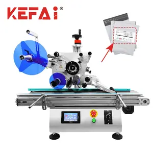 KEFAI Economic Express Bags Sticker Labeling Machine Flat Surface Plastic Pouch Labeler