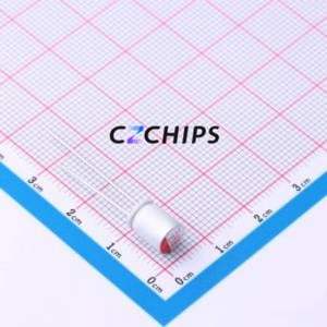 Condensador Sólido HS1E107M0608PC, Componente de Orificio Pasante (THT), D6.3xL8mm 100uF 20% 25V 2.5mm - Product Image 1