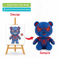 Fabricant de jouets en peluche personnalisés, articles de haute qualité, édition limitée, personnage de bande dessinée Spider-Man, ours, convention de bande dessinée, tissu en coton personnalisé