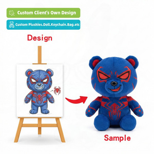 Fabricante de Peluches Personalizados de Alta Calidad, Osito de Peluche de Spider-<span class=keywords><strong>Man</strong></span> de Dibujos Animados, Artículos de Edición Limitada para Convenciones de Cómics, Ropa Personalizada para Muñecas - Product Image 1