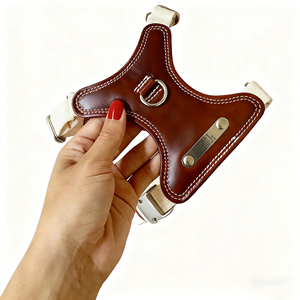 Arnés de cuero elegante de Color resistente al agua de fácil Control, conjunto de correa de alta calidad, arnés duradero ecológico para perros de lujo - Product Image 2