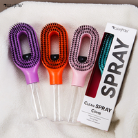 Sikat Rambut Anti-Statis Wanmei 2-in-1 Sikat Rambut dengan Semprotan yang Meluruskan, Menyegarkan, dan Menghaluskan Rambut, Sisir Pijat Rambut, Sisir Rambut