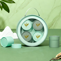Caja de Regalo para Té Personalizada Premium, Juego de Empaque de Tubo de Papel Redondo de Lujo con Asa para Té de Hojas Sueltas