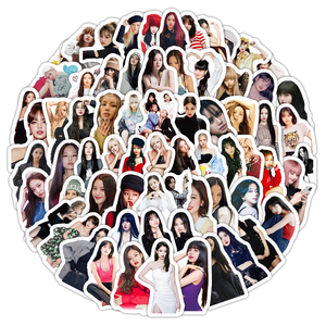 Autocollants en <span class=keywords><strong>vinyle</strong></span> PVC à prix de gros, 100 pièces, autocollants décoratifs imperméables populaires pour filles <span class=keywords><strong>Kpop</strong></span>, pour ordinateur portable, skateboard, bagages - Product Image 1