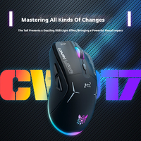 ONIKUMA CW917 Mouse Berkabel+Nirkabel Isi Ulang 400mAh Ergonomis Senyap Mouse 2.4G Receiver Mecha Gaming Mouse Laptop Komputer