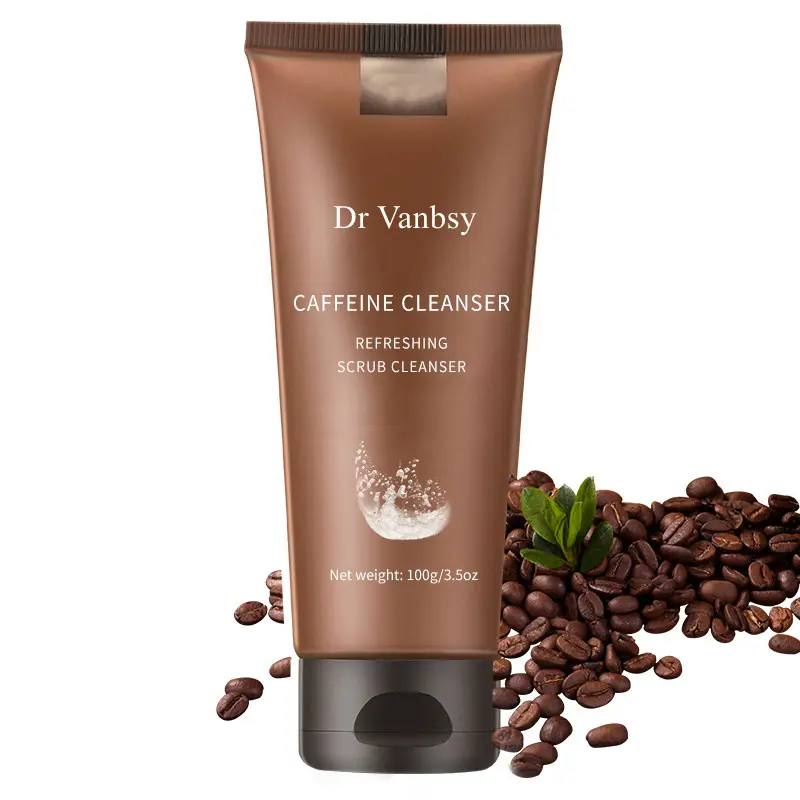 Personalizzare il Logo Private Label sbiancante viso viso caffè viso lavare la pelle detergente delicato metabolismo pulisce la pelle