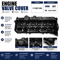 Couvre-culbuteurs de moteur haute performance pour BMW B57 OE 11128571308, haute performance d'étanchéité, résistant à la corrosion