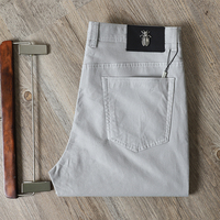 Pantalon décontracté homme luxe léger, coupe droite, couleur unie, sans repassage, idéal été