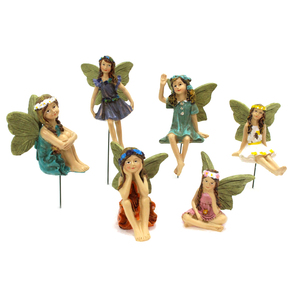 Figuras de hadas de flores de poliresina personalizadas, para el jardín, ornamento del hogar, juego de 6 - Product Image 5