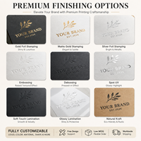 Cartes de remerciement personnalisées, double face, impression couleur, inserts en carton avec logo pour emballages de petites entreprises, vente en gros
