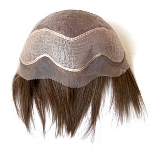 0.12 <span class=keywords><strong>dur</strong></span> dentelle mâle système de remplacement de la perte de cheveux moyenne casquette vierge remy hommes perruques cheveux humains pas cher usine prix de gros en gros - Product Image 2
