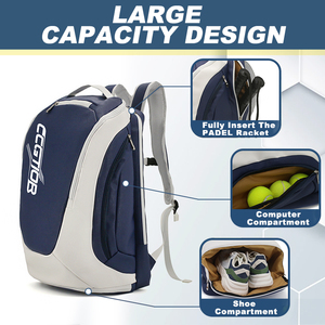 Mochila <span class=keywords><strong>de</strong></span> Pickleball <span class=keywords><strong>de</strong></span> PU Impermeable <span class=keywords><strong>de</strong></span> Alta Calidad con Logo Personalizado Impreso, Bolsa Deportiva <span class=keywords><strong>de</strong></span> Nailon para Exteriores y Gimnasio, Bolsa para Palas <span class=keywords><strong>de</strong></span> Pickleball - Product Image 4
