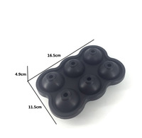 Plateau de fabrication de glaçons en Silicone souple, 4.5cm de diamètre, 6 trous, respectueux de l'environnement, utile, pour faire des cônes de glace, moule mignon et Simple, 10 pièces, 5 couleurs