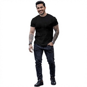 Camiseta Casual de Manga Corta para Hombre, 100% Algodón, Transpirable, para Verano, Ropa de Calle, Cuello Redondo, Color Sólido - Product Image 1