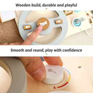 PMZ1257 Tavola delle Attività Montessori in Legno, Giocattolo Educativo Sensoriale con Volante per Bambini dai <span class=keywords><strong>5</strong></span> ai 7 <span class=keywords><strong>Anni</strong></span> - Product Image 2