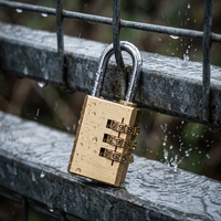 Cadenas à combinaison 3 chiffres 28 mm en laiton, étanche, antirouille, avec anse renforcée, pour salle de sport, bagages, casier de rangement - Vente en gros