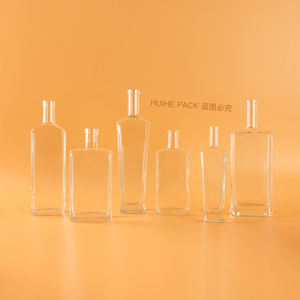 Carafe en verre carré <span class=keywords><strong>de</strong></span> qualité supérieure, emballage premium, extra clair, pour <span class=keywords><strong>gin</strong></span>, whisky, vodka, rhum, tequila, 500 ml, 750 ml, haute qualité et meilleur prix - Product Image 1