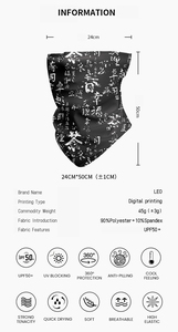 कस्टम लोगो ग्रीष्मकालीन मैजिक फेस मोटरसाइकिल मास्क लुएएवी सुरक्षा गर्दन गाटर स्कार्फ कूलिंग बन्ना टिकाऊ आउटडोर बनाया गया - Product Image 3