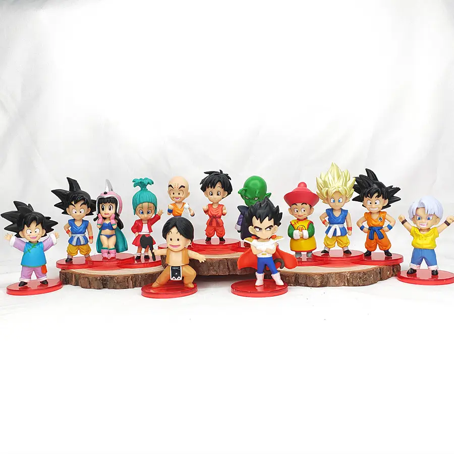 13Pcs /set Anime Son Goku Dragons Ball Action Figures Toys wholesale Cartoon Model Crafts& hot selling
