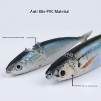 Leurre souple biomimétique en PVC pour la pêche en mer, simulation de maquereau imprimée en 3D, 15cm/33g