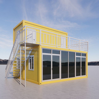 20 conteneurs modulaires préfabriqués détachables de 40 pieds pour bureaux, maisons conteneurs préfabriquées mobiles avec terrasse, prêts à l'emploi rapide