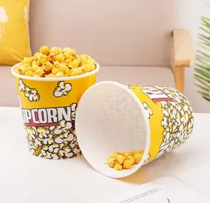 Seau à <span class=keywords><strong>poulet</strong></span> personnalisé de 32/46/64/80/130/150/170 oz, emballage de seau à popcorn, seau en papier kraft pour aliments avec votre logo - Product Image 2