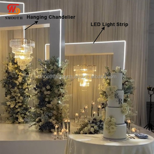 LEDA - Suministros para Bodas en Interiores, Fondo de Escenario Personalizado, Arco de Luz LED Acrílico Cuadrado Grande para Fiestas y Eventos - Product Image 4