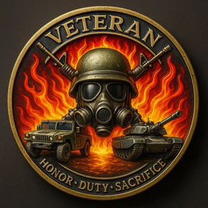 Monedas Redondas Conmemorativas de Veteranos de la Marca MK, Artesanía en Hierro Personalizada, Patriotismo - Product Image 5