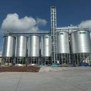 Silo de stockage de céréales <span class=keywords><strong>en</strong></span> acier galvanisé de 5000 tonnes, à fond plat, haute résistance, pour blé, maïs, riz, soja - <span class=keywords><strong>Vente</strong></span> chaude - Product Image 1