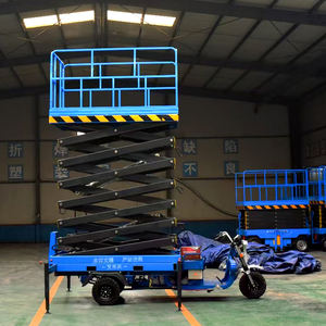 פלטפורמת הרמה ניידת תלת-גלגלית מסוג מספריים עם הנחה מלאה, שולחן הרמה נייד תלת-גלגלי המותקן על תלת-אופן - Product Image 3