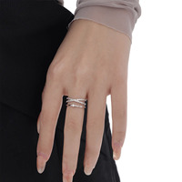 Nouveautés : Bague en laiton plaqué or, style minimaliste, tendance INS, pour femme, vente en gros