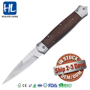 Coltello Pieghevole HL in Acciaio Inox, Strumento Multifunzionale EDC con Manico in Wenge per Campeggio, Emergenze e Alpinismo - Product Image 1