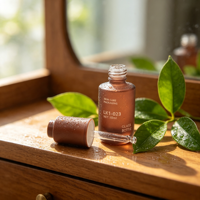 Flacon de sérum en verre givré mat, verre épais de luxe avec compte-gouttes pour les soins de la peau haut de gamme