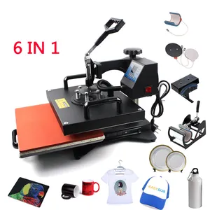 Heat Press Machine 6 in 1 combo 16x20 heat press machine for Hat Tshirt Plate Mug