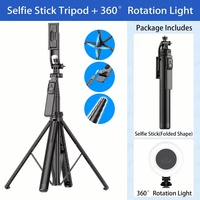 Trépied à selfie avec suivi du visage par IA 360 °   Stabilisateur de cardan rotatif à distance universel pour téléphone, bâton de selfie