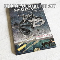 Kit dentaire pour chevaux McPherson : Spéculum, ouvre-bouche, étriers, râpes – Personnalisation acceptée – Métal Bison – 5 ans et plus