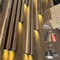 Conception innovante en usine avec lumière LED Matériau de haute qualité Facile à installer Panneau mural décoratif intérieur en Wpc