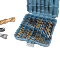 Jeu de 99 forets HSS en titane haute vitesse TGS 5 mm pour acier, bois, plastique, métal, alliage de cuivre, maçonnerie, travail du bois